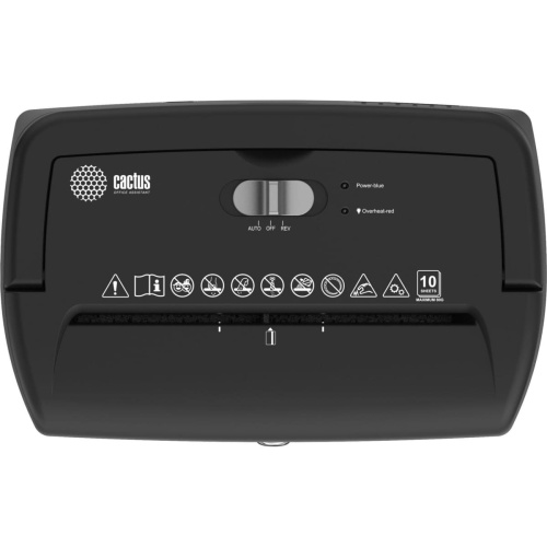 Шредер Cactus CS-SH-10-21-5X18 черный секр.P-4 перекрестный 10лист 21л