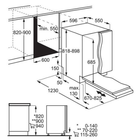 Встраиваемая посудомоечная машина AEG FSE83708P