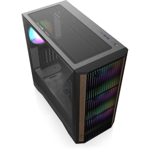 Корпус RAIJINTEK Agos Max-MS4, Black (0R20B00261) без БП, Midi-Tower, TG, 4x140mm ARGB, 2xUSB 3.0 + 1xUSB Type-C, E-ATX, ATX, mITX