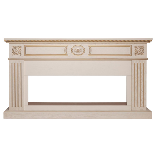 Портал каминный из МДФ RealFlame Siena 42/BV белый дуб с золотой патиной, под очаги Beverly 1000 и Saphir 42