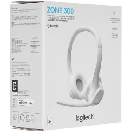 Беспроводные наушники Logitech Zone 300 белый