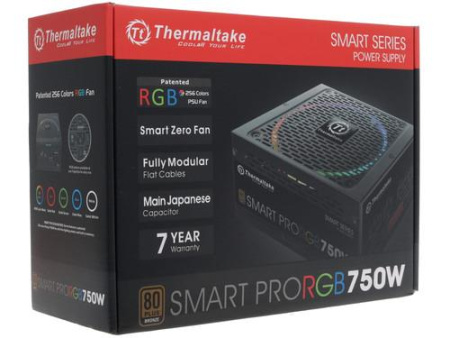 Блок питания Thermaltake Smart PRO RGB 750W [PS-SPR-0750FPCBE] черный