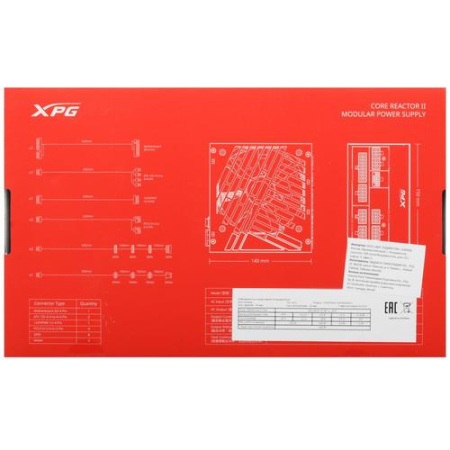 Блок питания ADATA XPG CORE REACTOR II 650 GOLD [COREREACTORII650G-BKCEU] черный