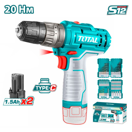 Дрель-шуруповерт Total TOSLI240467