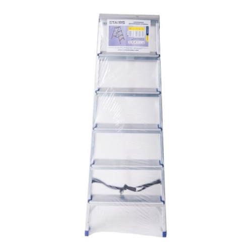 Стремянка алюминиевая двухсторонняя STAIRS AS206 06 ступеней