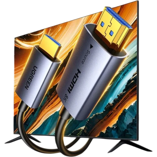 Кабель UGREEN HD183 (55504) HDMI 8K Fiber Optic Cable Male to Male Aluminum Shell 10m Dark Gray