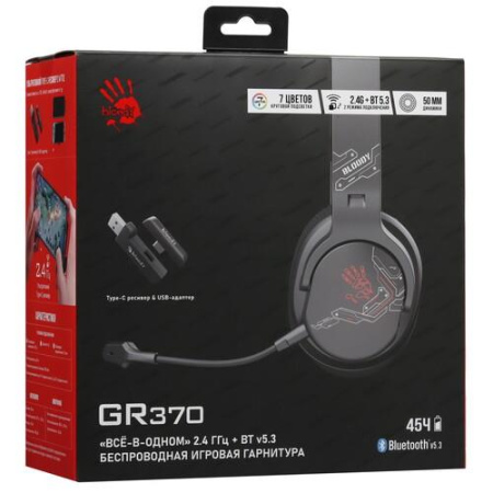 Беспроводные/проводные наушники A4Tech Bloody GR370 черный