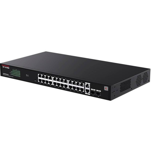 Web smart коммутатор IP-COM G2228P-24-410W с 26 гигабитными портами и 2 SFP-портоми, PoE 24х30Вт (до 370Вт)