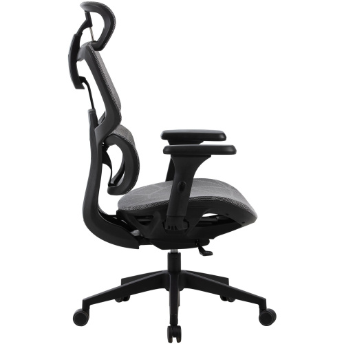 Кресло Cactus CS-MC555-GY черный/серый сетка с подголов. крестов. пластик пластик черный