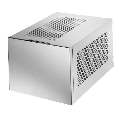Корпус Silverstone SST-SG15S Mini-ITX корпус-куб с алюминиевой передней панелью silver (811239)