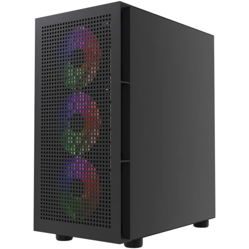 Корпус Powercase Mistral Micro EM17 (CMMEM17B-A4), Tempered Glass, 4x120mm ARGB PWM fan, чёрный, mATX