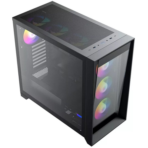Корпус ACD Lagrange AH-TC1GC-000 ATX, Black, Fans 120mm ARGB 3 Top + 1 Rear + Hub. Drive bay int 3x3,5 + 3x2,5. 2xUSB3.0+1xUSB-C, Audio I/O, Up