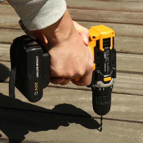 Дрель аккумуляторная DEKO DKCD20FU-Li + набор в кейсе 063-4175