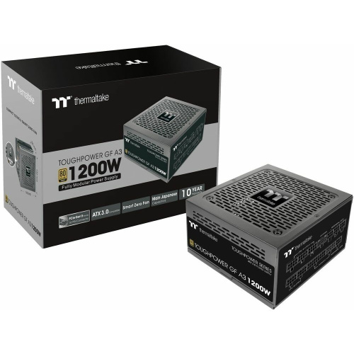 Блок питания Thermaltake Toughpower GF A3 (PS-TPD-1200FNFAGE-H) ATX 1200W Gen.5 80+ gold 24pin APFC 140mm fan 12xSATA Cab Manag RTL