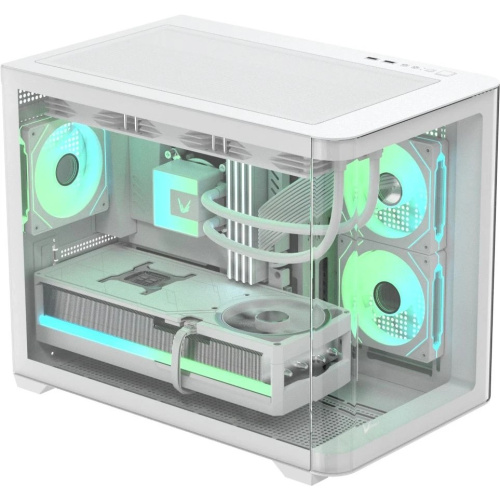 Корпус Formula Crystal U2M Floe белый без БП mATX 1xUSB3.0 audio bott PSU