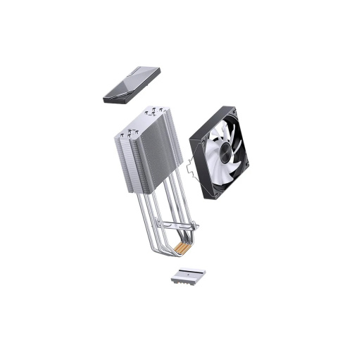 Кулер JONSBO CA40 ARGB Black (225W, 4-pin PWM, 157mm, Al/Cu, 4x6mm, 1x120mm, 69.61CFM, 32.6dBA, 1800RPM, S 1851/1700/1200)