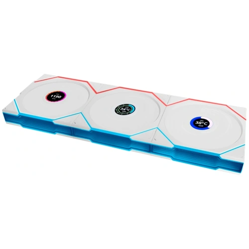 Комплект вентиляторов (3шт.) Lian Li UNI Fan TL Wireless LCD 120 Reverse Blade (G99.12RTLLCD1W3W.R0) / 12RTLLCD1W3W White /120x124x28мм