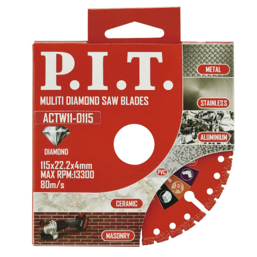 Диск алмазный P.I.T. ACTW11-0115 сегментный по металлу 115x22,2x2,2 мм