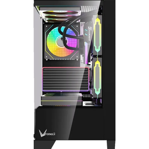 Корпус Formula Crystal Z1M Plus FR (Crystal Z1M + FR), mATX, Mini-Tower, без БП, черный