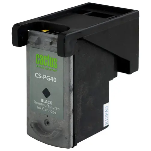 Картридж Cactus PG-40 (CS-PG40) струйный черный (18мл) для Canon Pixma MP150/MP160/MP170/MP180/MP210/MP220/MP450/MP460/MP470/iP1200/iP1300/iP1600/iP