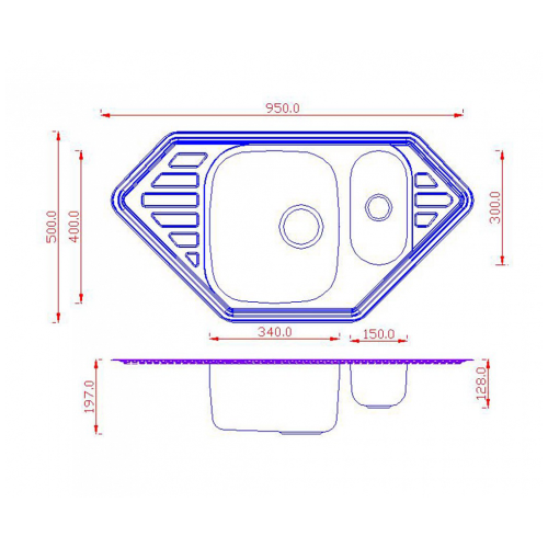 Мойка MAUNFELD Medusa 9550С нерж