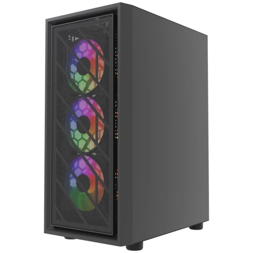 Корпус Powercase Mistral EA16 (CMAEA16-L4), Tempered Glass, 4x 120mm FRGB Fan, чёрный, ATX