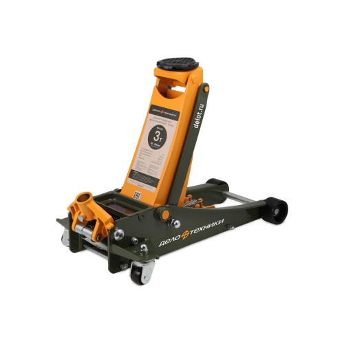 Домкрат подкатной Дело Техники 904433 двухплунжерный 3 тонны, 85—500 мм