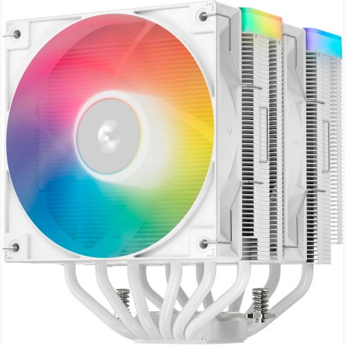 Кулер DEEPCOOL AG620 WH ARGB V2 LGA20XX/1700/1200/115X/AM5/AM4 (TDP 260W, PWM, ARGB Dual Fan 120mm, 6 тепл. трубок, белый) Ret