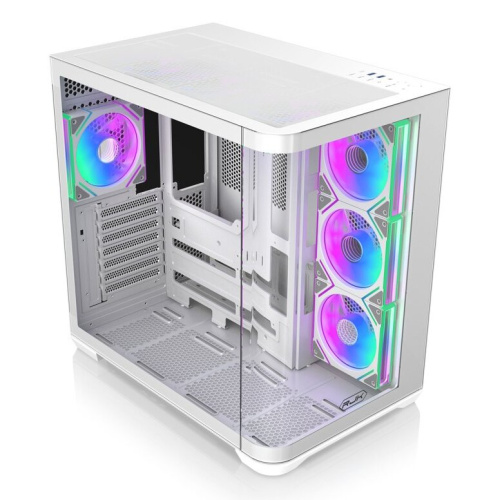 Корпус RAIJINTEK CO LTD Atreus BT7 (0R20B00256), без БП, Midi-Tower, TG, 7x120mm ARGB, 2xUSB-A 3.0 + 1xUSB Type-C , E-ATX, ATX, mITX White