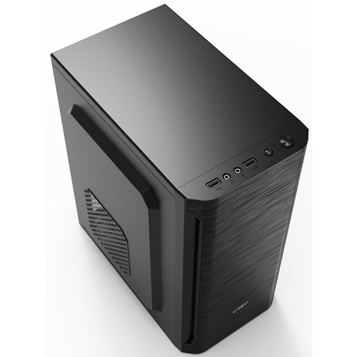 Корпус CBR PCC-MATX-MX10-450W2 mATX Minitower MX10, c БП PSU-ATX450-08EC (450W/80mm), 2*USB 2.0, HD Audio+Mic, Black