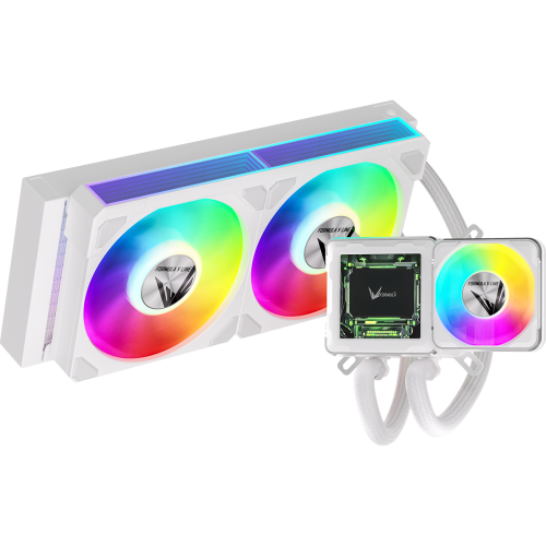 СВО Formula V Line Cryo Wing Digi 240 WH, 240mm, LCD 2.73", 2x120mm, ARGB fans, LGA115X/1200/1700/1851/1366/2011/2066, AM3/AM4