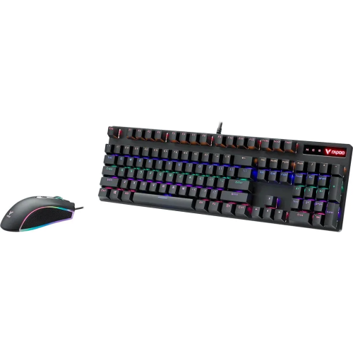 Комплект клавиатура и мышь RAPOO V150S Backlit Mechanical Gaming Keyboard & Optical Gaming Mouse Black