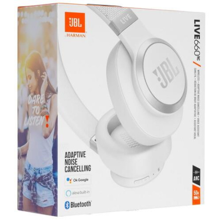 Беспроводные/проводные наушники JBL LIVE 660NC белый