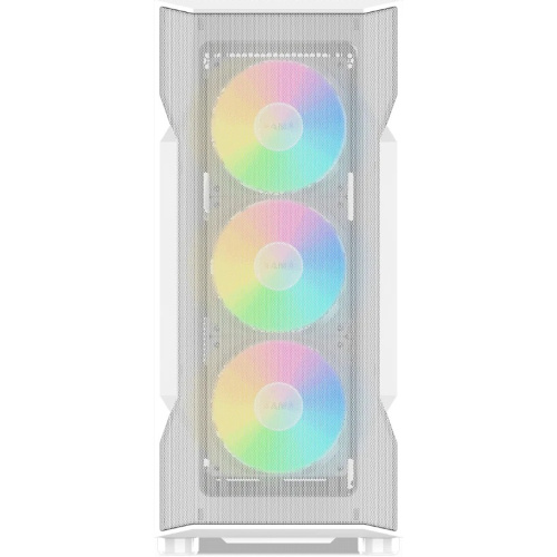 Корпус SAMA S40 White (S40-WHAPA4X1-GL) белый без БП, Midi-Tower, TG, 4x120mm ARGB, 2xUSB 3.0 + 1xUSB 3.1 Type-C, ATX, mITX