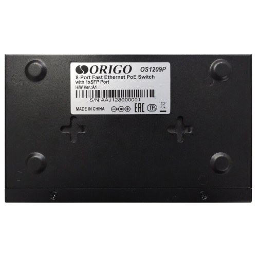 Коммутатор ORIGO OS1209P/A1A 8x100Base-TX PoE+, 1x1000Base-X SFP