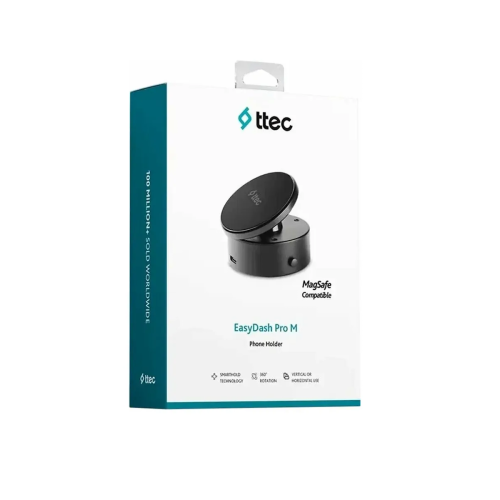 Автодержатель TTEC 2TT40 EasyDash Pro M MagSafe Compatible Phone Holder Black