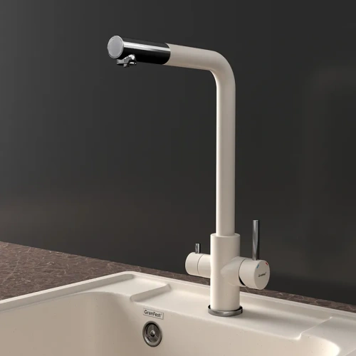 Смеситель для кухни GRANFEST GF-Z-5421 white