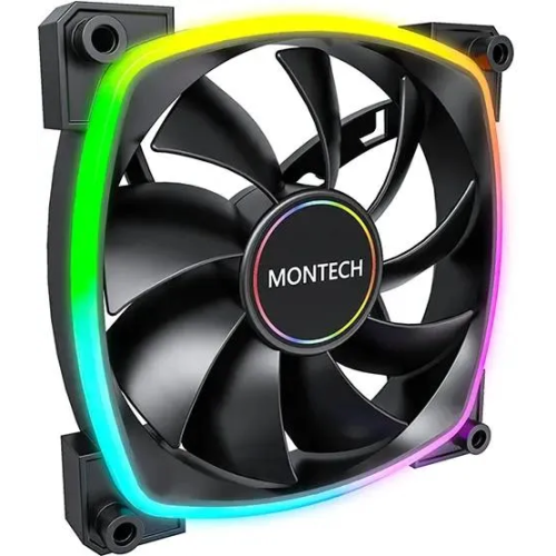 Вентилятор Montech AX140 ARGB (AX140 PWM Black) 140х140x25 черный 4-pin Ret