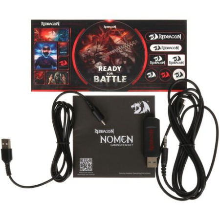 Беспроводные/проводные наушники Redragon Nomen RGB черный