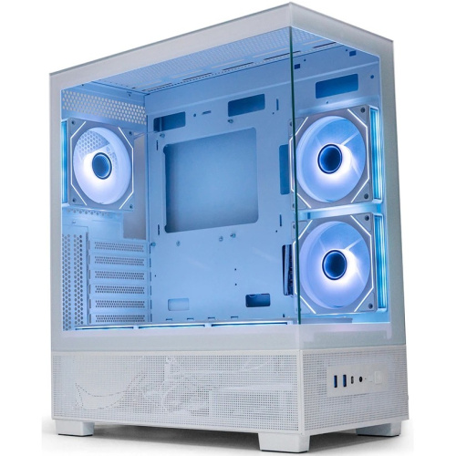 Корпус XASTRA Q500 6ARGB-C10-UC White (Q500-6FM12A-C10-UC-WH) ATX/Aquarium/Screewless/ 6x120mm ARGB PWM FM fans/Argb+PWM HUB 10port/ Type-C