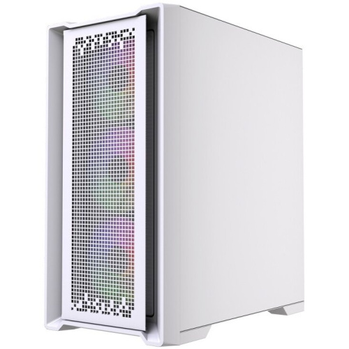 Корпус Powercase ByteFlow Micro White LE (CAMBFW-A4-LE), Tempered Glass, 4х 120mm ARGB PWM fans, белый, mATX