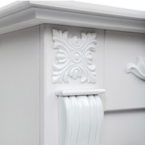 Портал каминный из МДФ RealFlame Dominica белый матовый, под очаги (Majestic, Fobos, Eugene, 3D Olympic, 3D Oregan)