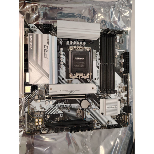 УЦ MB s1700 ASRock B760M Pro RS Intel B760, 4xDDR5-4800МГц, 2xPCI-Ex16, 3xM.2 (плохая упаковка, восстановление работоспособности ножек на сокете)