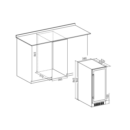 Винный холодильник ZUGEL ZCWI310DB