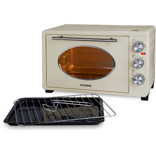 Мини-печь Hyundai MIO-HY084 бежевый/хром