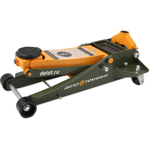 Домкрат подкатной Дело Техники 904433 двухплунжерный 3 тонны, 85—500 мм