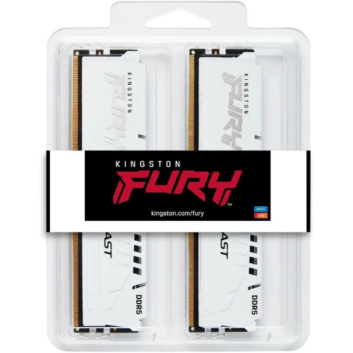 ОЗУ Kingston Fury Beast Expo KF552C40BWK2-64 DDR5 - 2x 32ГБ 5200МГц, DIMM, White, Ret