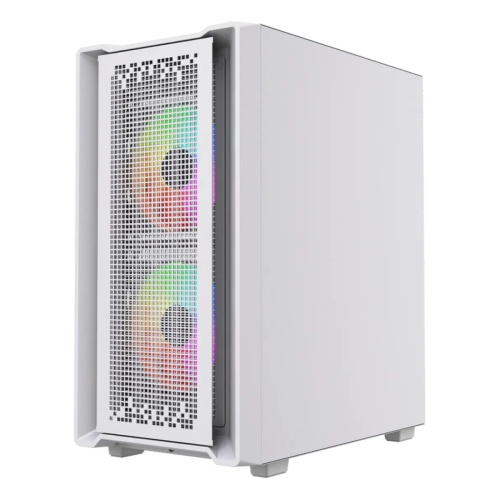 Корпус Powercase Mistral SM04 ARGB (CMMSM04W-A3), Tempered Glass, Front Nylon Filter, 3x120mm ARGB PWM fans, белый, mATX