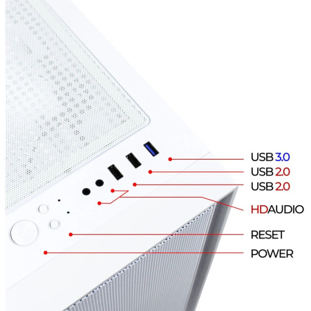 Корпус Ginzzu CL560 White mATX