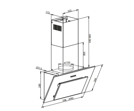 Вытяжка Weissgauff Yota 500 PB BL